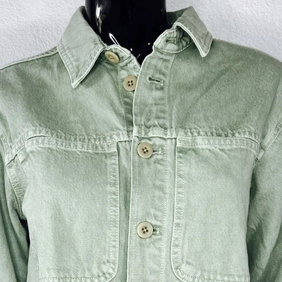 Madewell Denim Ames Oversized Shirt Jacket Garment Dyed Edition Sz XS - Picture 8 of 10